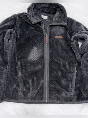 Columbia Women’s Fireside Sherpa Fleece Jacket Black Size Small Warm Cozy Used